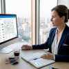 Le gestionnaire de flotte consulte les indicateurs du tableau de bord des véhicules.
