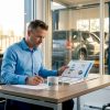 Le responsable examine le dossier relatif au centre de coûts du garage.
