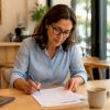 Un expert-comptable passe en revue la liste de contrôle de la facturation automobile.